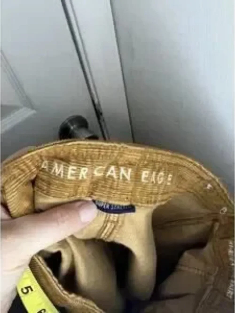 Mini Skirt Size 6 Tan Belted A-Line Button Front - Picture 4 of 5